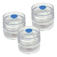 Silver membrane and porous plastic pad, 25mm, w. Teflon prefilter, in cassette; 5/pk.