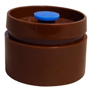 Filter cassette blank, opaque brown polystyrene, 2-part, 37mm; 50/pk.