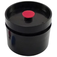 Black polypropylene conductive filter cassette blank, 2 sections, 47mm; 25/pk