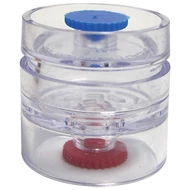 Filter cassette, blank, clear polystyrene, 2-part, 37mm; 250/pk