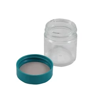 Jars, 37mm, with PTFE-lined cap, suitable for solvent extractions of filters after sampling; 36/pk