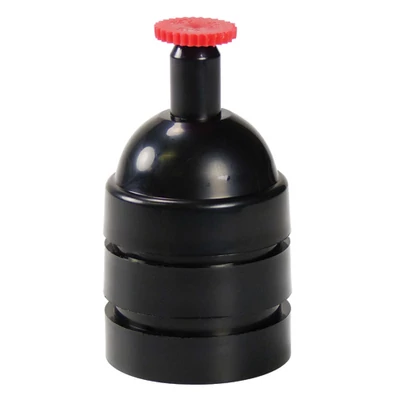 Polypropylene cassette, 3 sections, 25mm, black, goblet style, with 1/2-inch spacer, conductive; 50/pk