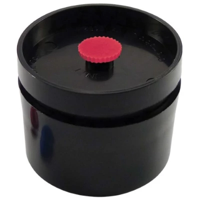 Black polypropylene conductive filter cassette blank, 2 sections, 47mm; 25/pk
