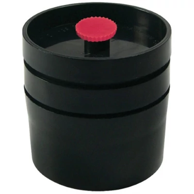 Black polypropylene conductive filter cassette blank, 3 sections, 47mm; 25/pk