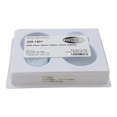 Nylon filters, without support pad, 25mm, 5.0um; 100/pk