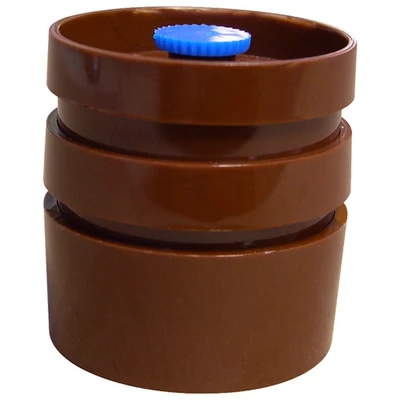 Opaque brown styrene filter cassette blank, 3-sections, 37mm; 50/pk