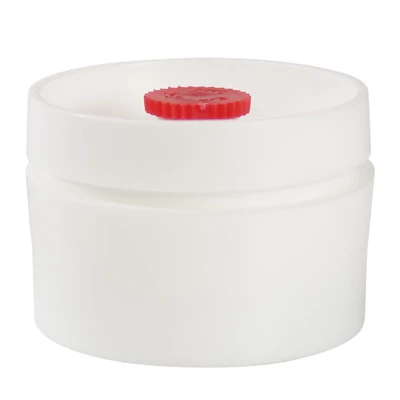 Filter cassette blank, opaque white, PP,  2-part, 37mm (solvent-resistant); 50/pk