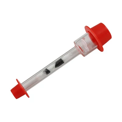 Carbon Beads/PTFE Filter tubes (beads treated with potassium hydroxide), 16-8 x 85mm size, 2 sections, 50/100 mg sorbent, 20/40 mesh; 5/pk