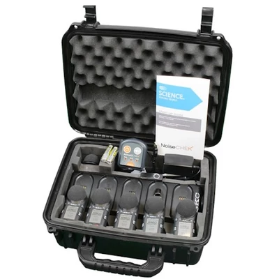NoiseCHEK Noise Dosimeter, Intrinsically Safe model (with Bluetooth connectivity) 5-Pack Kit (Li-ion) with Class 2 Calibrator