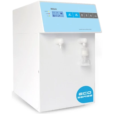 ECO ultratiszta víz szűrő rendszer (tápvíz: vezetékes csapvíz); Kimenet: RO víz vagy UP víz, 15L/óra