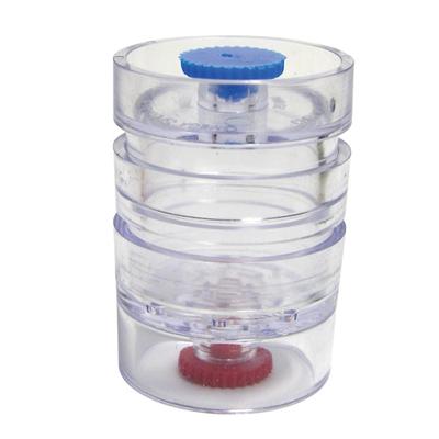 Filter Cassette Blank, 3-sections, 37mm, Clear Styrene; 250/pk.