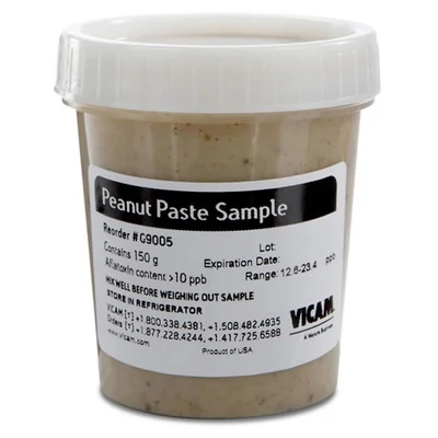 Aflatoxin greater than 10 ppb in peanut paste; 150g
