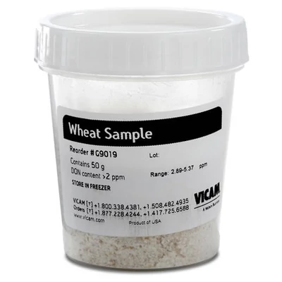 DON greater than 2 ppm in wheat; 50g