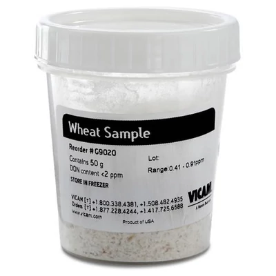 DON less than 2 ppm in wheat; 50g